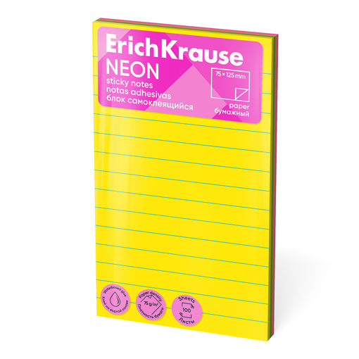 Picture of EK STICKY NOTES 125X75MM ASSORTED COLOURS